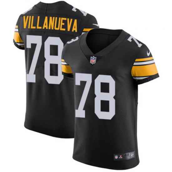 Nike Steelers #78 Alejandro Villanueva Black Alternate Mens Stitched NFL Vapor Untouchable Elite Jersey